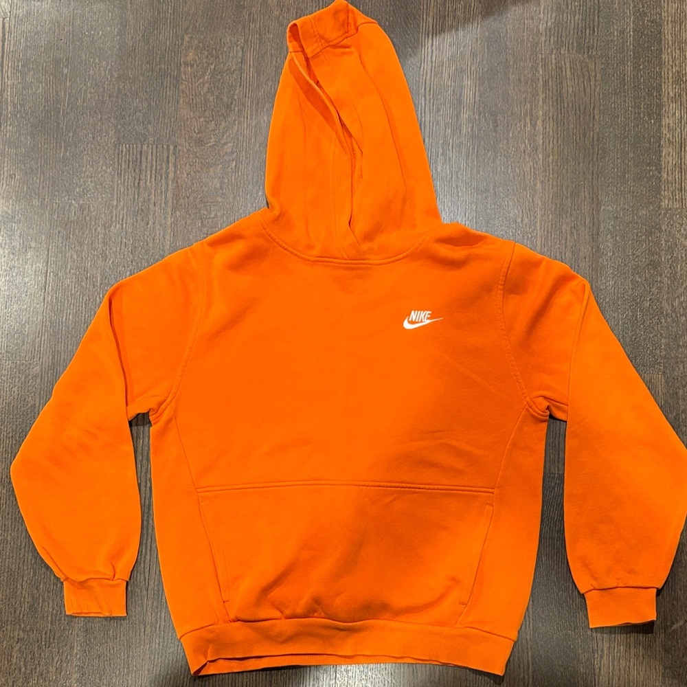 Nike Vibrant Orange Pullover with White Logo
